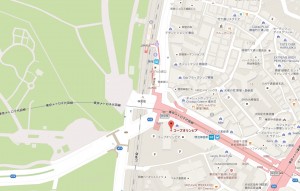 コープ・オリンピア地図（Googlemapより）