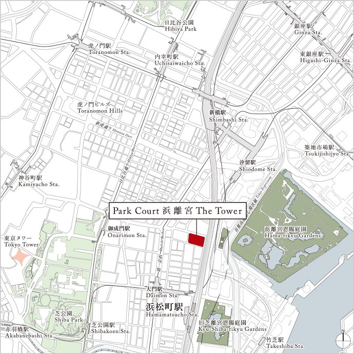 パークコート浜離宮ザタワー_地図