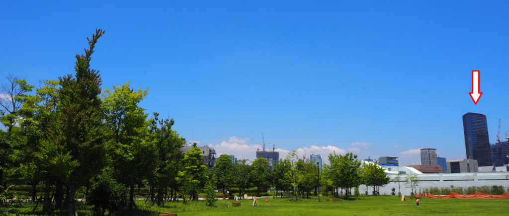 芝浦中央公園から北西側を望む