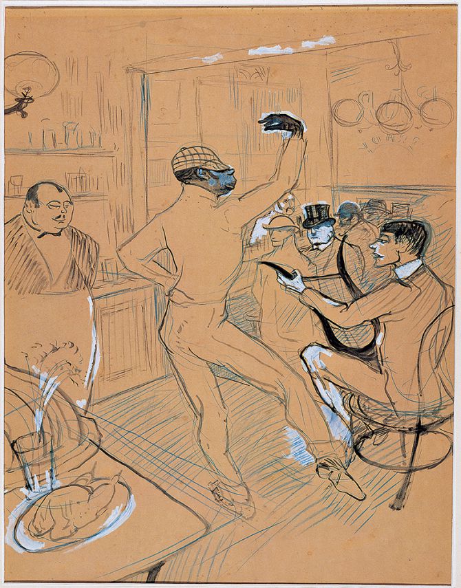  Henri de Toulouse-Lautrec,"Chocolat Dancing In The Irish And American Bar"(1896)
