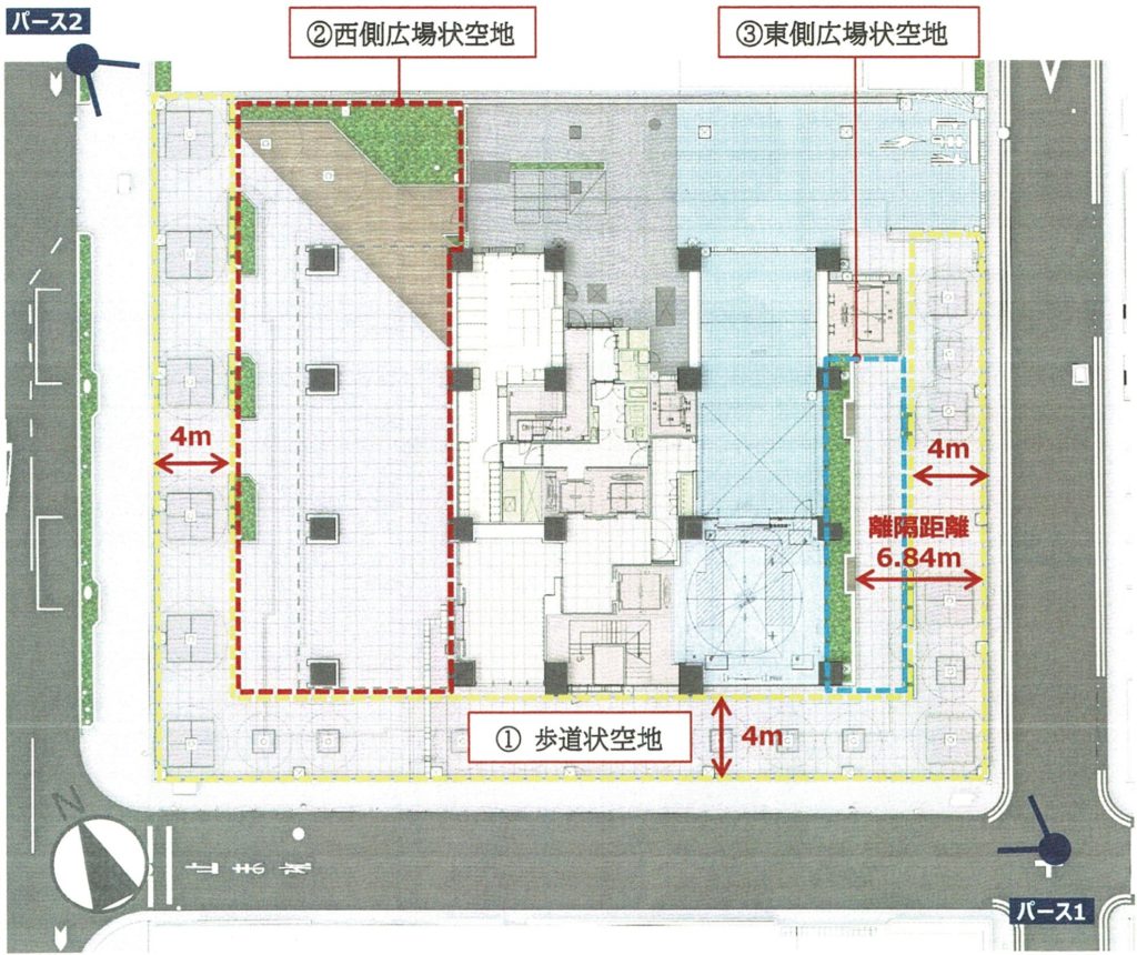 歩道状空地断面図画